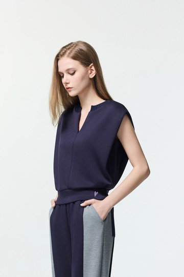 復古藍休閒風上衣