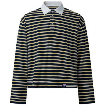 PUSH PUSH RUGBY POLO SHIRT 橫條 長袖POLO衫 (黃色)