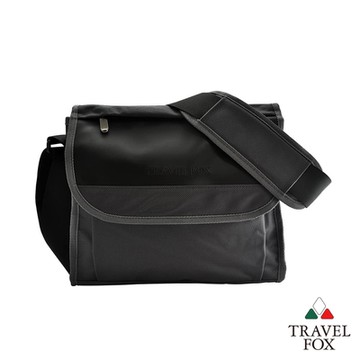 【TRAVEL FOX 旅狐】簡約商務鑽紋公事包 側背包 (TB599-01 黑色)
