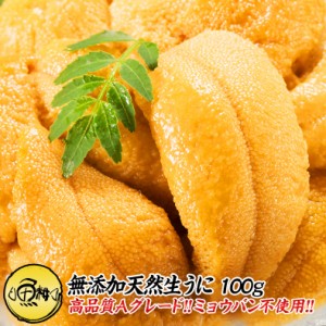 うに 天然生ウニ 100g(約2人前)  ミョウバン不使用の無添加ウニ  味見の良いチリ産高品質Aグレード