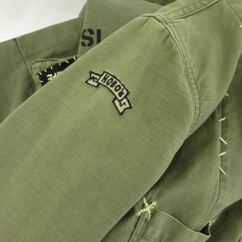 Porter Classic ポータークラシック P.C H/W MILITARY JACKET ミリタリージャケット ハンドワーク オリーブ M  メンズ 中古 70009274 | LINEブランドカタログ