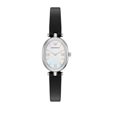 【EMPORIO ARMANI】優雅氣質 珍珠母貝 皮帶 女錶 -34mm AR11778
