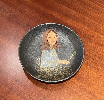 客製全彩似顏繪 鑄鐵置物盤 | 玄關鑰匙收納/ 新居/ 新婚/ 生日禮