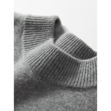 秋冬雙股加厚山羊絨衫男士半高領毛衣寬松針織打底衫純色羊毛內搭