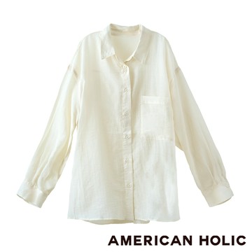 AMERICAN HOLIC 大口袋設計透膚襯衫(0S000013400)