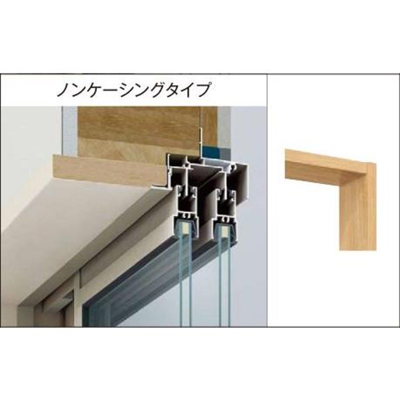 YKKAP造作材 窓枠セット[MDF仕様] ノンケーシング[三方枠] 111ｍｍ