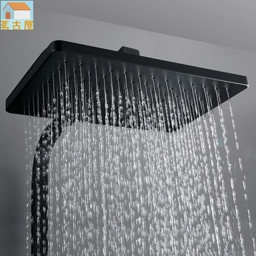 黑色智能淋浴花灑套裝家用美式浴室衛生間淋雨沐浴衛浴噴頭淋浴器