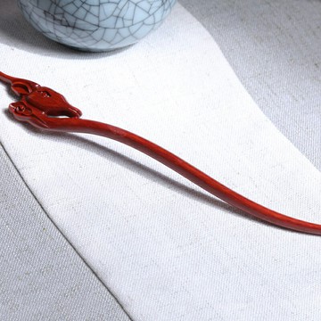 紫檀木發簪古風九色鹿簪子復古盤發木簪簡約木質發飾發釵漢服頭飾