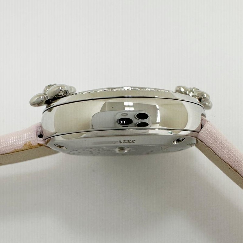 H*☆様 ショーメ CHAUMET スクエア 12P ダイヤ ピンク シェル 腕 Chaumet（ショーメ） ケイシス ピンクシェル クォーツ 中古
