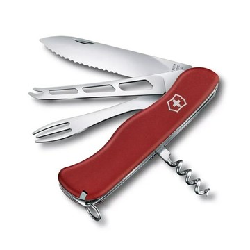 【Victorinox 瑞士維氏】瑞士刀 CHEESE MASTER 起士刀 7用刀 111mm-紅(0.8313.W)【墊腳石】