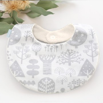 nocogou｜印花Baby領巾「森」/灰