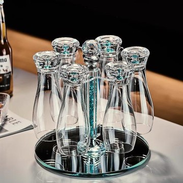 綠松石精釀啤酒杯大容量高檔輕奢水晶玻璃家用聚會酒吧ktv扎啤杯