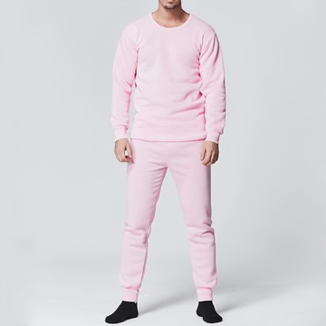 MI MI LEO TR台製超舒適保暖刷毛居家套裝  2XL  櫻花粉