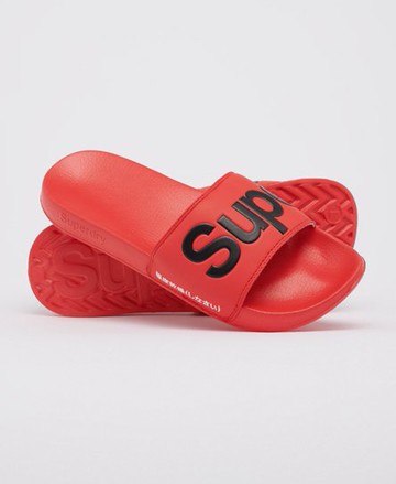 Superdry Men's Men's Classic Logo Sliders Red / Apple Red - Size: M