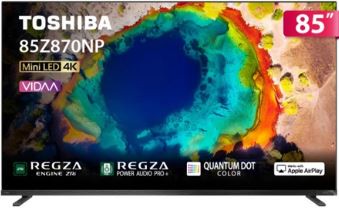 TOSHIBA 東芝 REGZA 贈基本安裝85型4K 144Hz QD Mini LED AirPlay2 智慧顯示器 (85Z870NP)贈