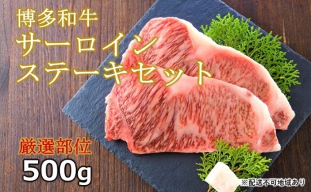 牛肉 サーロインステーキ 合計500g 博多和牛 A4～A5 250g×2枚 セット 配送不可：離島