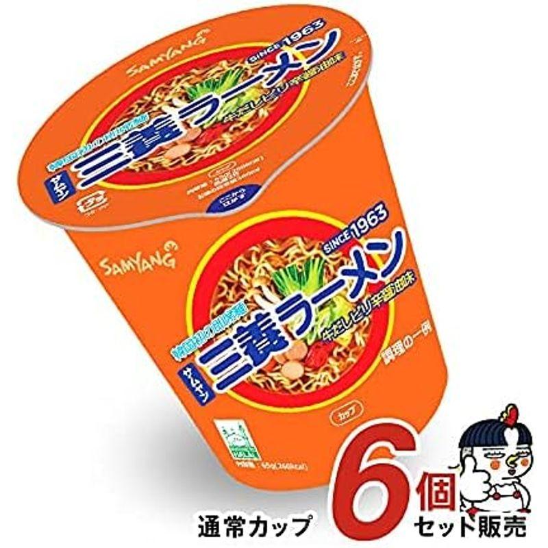 公式三養ラーメン CUP 牛だしピリ辛醤油味 6個セット 65g×6個