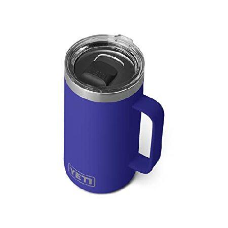 YETI Rambler 24 oz Mug, Vacuum Insulated, Stainless Steel with MagSlider Lid, Offshore Blue