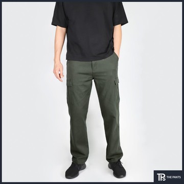 超柔棉彈力工作長褲【加大尺寸】－軍綠色