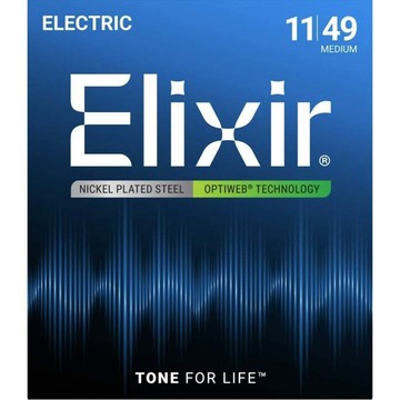 Elixir電吉他弦  Optiweb 19102 全新 超薄膜包覆 11-49 Medium 【他,在旅行】