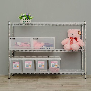 dayneeds 輕型 120x35x90cm 三層電鍍(鎖管)鐵架 波浪架/收納架/置物架