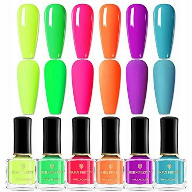 Born Pretty マニキュアセット 蛍光カラー ネイルポリッシュ 春夏ネイル イエロー グリーン レッド 7ml 6色 セルフネイル 通販 Lineポイント最大0 5 Get Lineショッピング