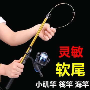 小繼竿 磯釣竿 萬用竿 偷跑竿 海釣場 筏磯竿 船磯竿 軟尾靈敏彩稍小磯竿套裝筏竿小海竿磯釣竿筏釣竿拋竿釣魚竿閥桿💖超實