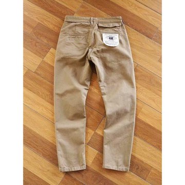 日系復古純棉休閑褲男工裝阿美咔嘰美式春秋卡其色黑色小直筒長褲