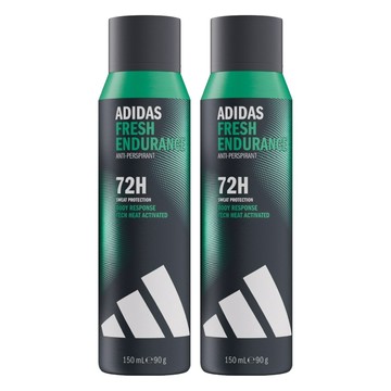 adidas 愛迪達 男用制汗爽身噴霧 清爽長效  2瓶  150ml