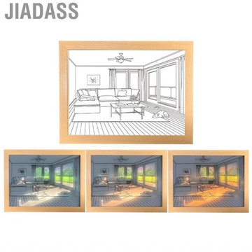 jiadass淺色陰影框架繪畫模式可點化大型LED照明牆壁藝術癒合照明生動反射臥室的實用性（模型1）