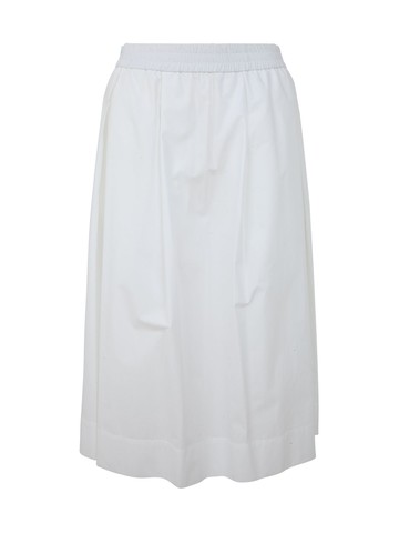 Skirt With Elastic Band And Folds -