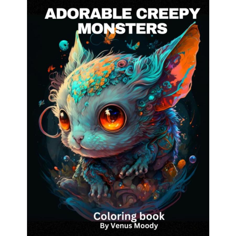 Adorable Creepy Monsters Coloring book: For Adults and Teens, A cute and cr