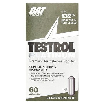 GAT, Testrol® Platinum，高階睪丸甾酮支援劑，60 粒膠囊