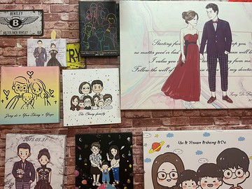 手繪Q版【無框畫】下單區 居家擺飾 紀念禮物 結婚小禮 客製化