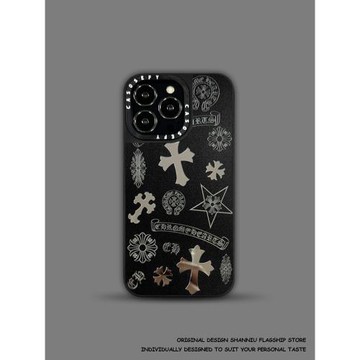 歐美原創潮牌克羅心十字花iPhone16ProMax手機殼MagSafe磁吸15Promax適用蘋果14pro個性男女13無線充電保護套