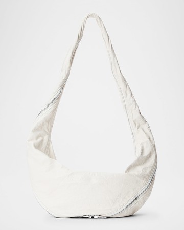 Twyst Zip Leather Hobo Crossbody Bag
