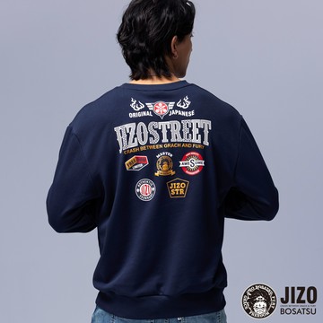 【秋冬新品買1送1】多元素標章長TEE(丈青) - BLUE WAY 地藏小王