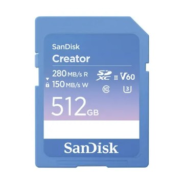 SanDisk Creator 512G SDXC 記憶卡 UHS-II U3 V60 (SD-SDXEP-512G)
