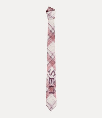 Vivienne Westwood Tie 7cm Lies Glen Check Pink  Men