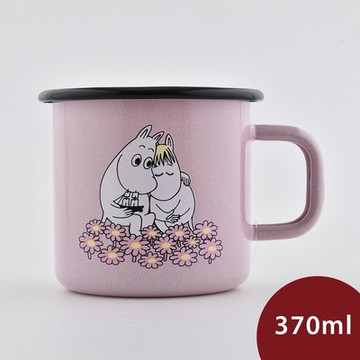 Muurla 嚕嚕米馬克杯 琺瑯杯 水杯 茶杯 還要在一起 玫瑰粉 370ml