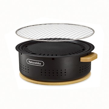 【Naturehike】墨煙桌面圓形燒烤爐 烤肉架 CF010 煎烤兩用款 附收納袋  原廠公司貨一年保固