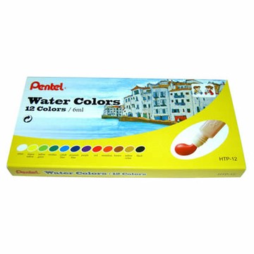 【文具通】Pentel ぺんてる 飛龍 HTP-12 軟管 不透明 水彩 12色 6ml U2010093【APP滿額下單4%點數(單一帳號最高1000點)】7/31止