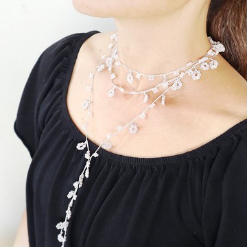 150 厘米套索帶替換珠子 - 寶石 - 霧玫瑰