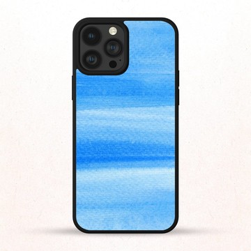藍色水彩1號iPhone手機殼 三星手機殼