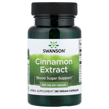 Swanson Vitamins, 肉桂提取物，250 毫克，90 粒全素膠囊