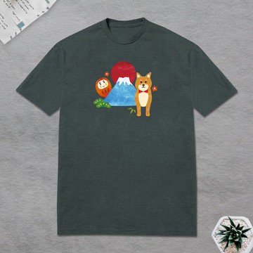 柴犬T恤 富士山