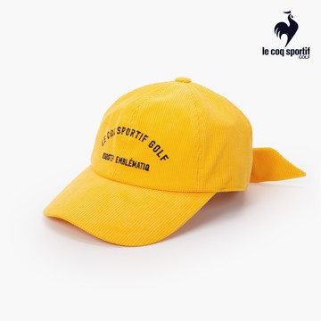 【LE COQ SPORTIF GOLF公雞高爾夫】女款黃色可拆蝴蝶結帽子 QLW0K181