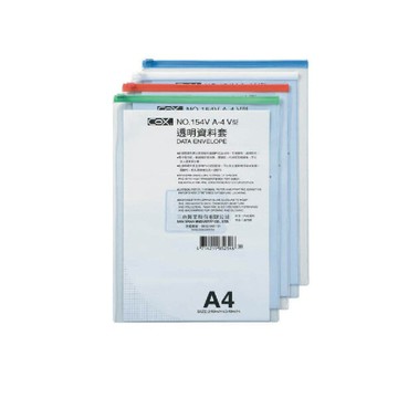 COX 三燕 A4 直式 透明 資料套 顏色隨機 12個 /包  NO.154V｜領券最高折$220