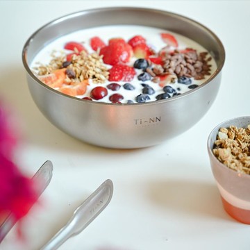 純鈦雙層大湯碗 大碗公 刨冰碗 泡麵碗 1500ml 1入