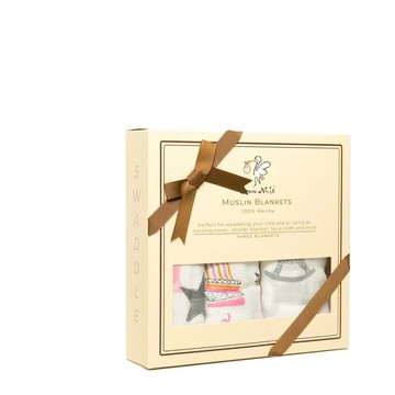 給怕熱寶寶【Bonne Nuit】竹纖維毯子包巾 - 三入裝 (共2款可選) 新生兒 彌月禮 新手爸媽 睡覺蓋毯 哺乳巾 推車遮巾 送禮首選